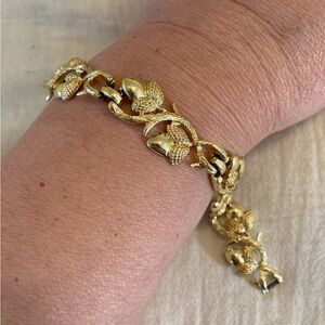 Coro‎ Vintage Acorn Link Bracelet